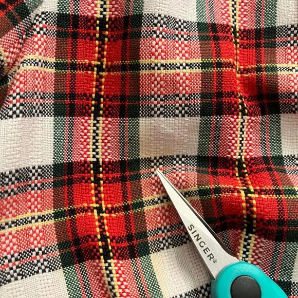 60s Vintage Junior Accent Red White Black Tartan Plaid Mod Jacket Skirt Suit Set - Picture 13 of 15